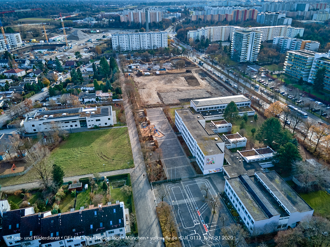 21.11.2020 - Bauplatz der Grundschule in Neuperlach in München